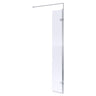[BEWS18030] Balterley 8mm Toughened Safety Glass Hinged Return Screen with Support Bar: 300mm x 1850mm, Black - Cutout