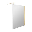 [BEWS18140BB] Balterley 8mm Toughened Safety Glass Wetroom Screen with Support Bar: 1400mm x 1850mm, Brushed Brass - Cutout