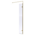 [BEWSBB030] Balterley Contemporary Bathroom 8mm Glass Wetroom Swing Screen with Support Bar, Brushed Brass, 1950 x 322 x 27mm - Cutout