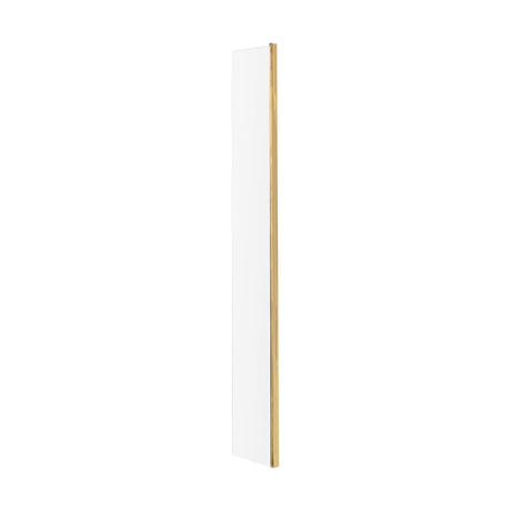 [BEWSBB250] Balterley Contemporary Bathroom 8mm Glass Wetroom Return Screen with Brass Profile, Brushed Brass, 1950 x 28 x 215mm - Cutout