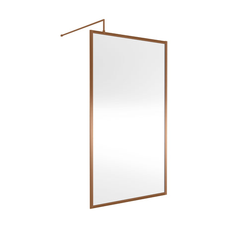 [BEWSFBZ1811] Balterley Framed Wetroom Screen, 1100mm, Brushed Bronze - Cutout