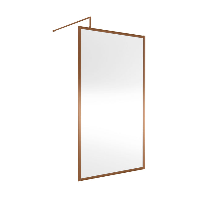 [BEWSFBZ1811] Balterley Framed Wetroom Screen, 1100mm, Brushed Bronze - Cutout
