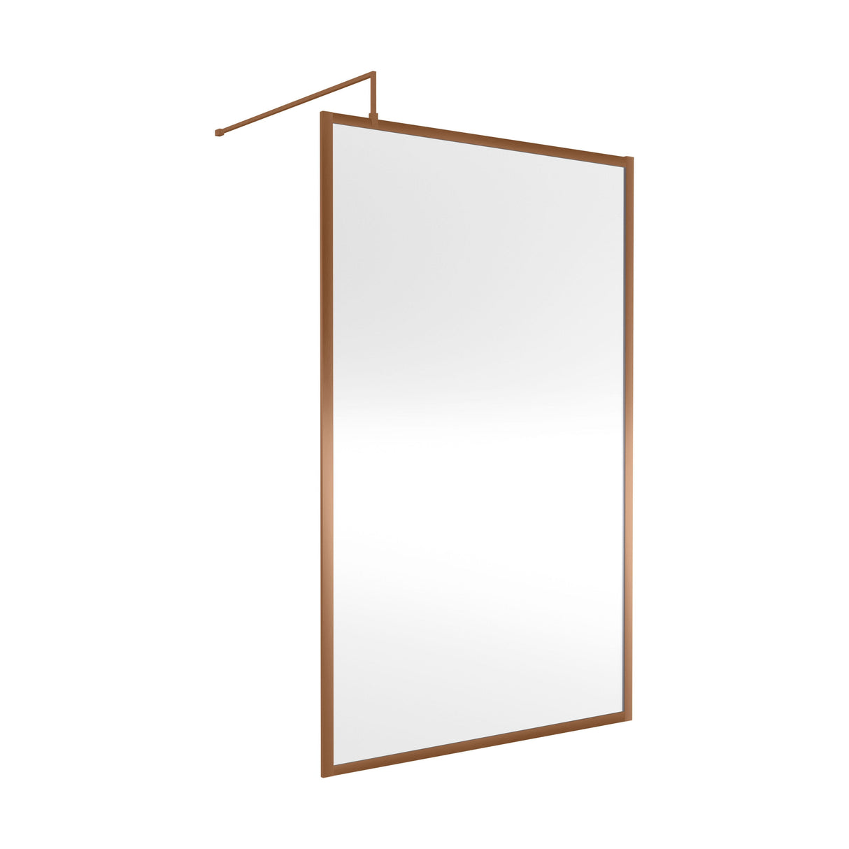 [BEWSFBZ1812] Bilbrook Contemporary 8mm Toughened Safety Glass Outer Framed Wetroom Screen with Support Arm, H: 1850mm, Choice of Size and Finish - Cutout
