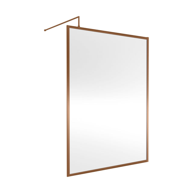 [BEWSFBZ1814] Balterley Framed Wetroom Screen, 1400mm, Brushed Bronze - Cutout