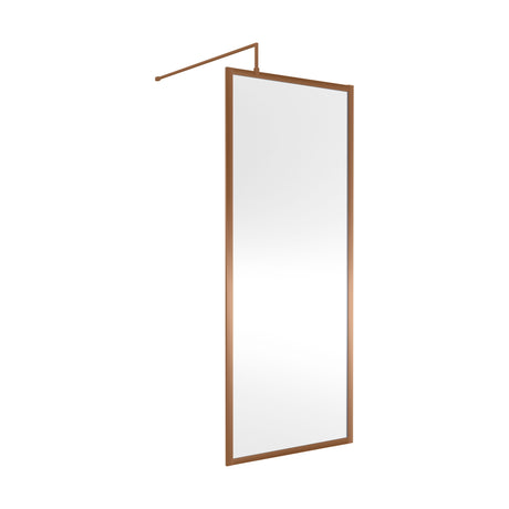 [BEWSFBZ1880] Balterley Framed Wetroom Screen, 800mm, Brushed Bronze - Cutout