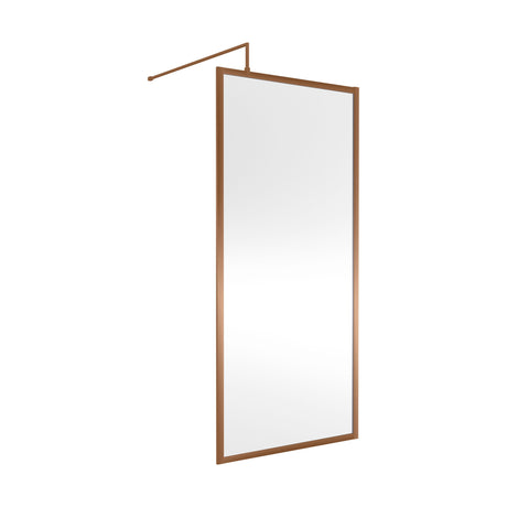 [BEWSFBZ1890] Balterley Framed Wetroom Screen, 900mm, Brushed Bronze - Cutout