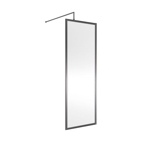 [BEWSFGM1870] Balterley Framed Wetroom Screen, 700mm, Brushed Pewter - Cutout