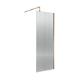 [BEWSFL18580BZ] Balterley Fluted Wetroom Screen with Support Bar, 800mm, Brushed Bronze - Cutout