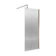[BEWSFL18590BZ] Balterley Fluted Wetroom Screen with Support Bar, 900mm, Brushed Bronze - Cutout