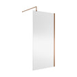[BEWSSCBZ010] Balterley Wetroom Screen with Support Bar, 1000mm, Brushed Bronze - Cutout