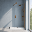 [BEWSSCBZ010] Balterley Wetroom Screen with Support Bar, 1000mm, Brushed Bronze - Silo