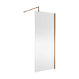 [BEWSSCBZ090] Balterley Wetroom Screen with Support Bar, 900mm, Brushed Bronze - Cutout