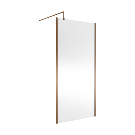 [BEWSSCOBZ10] Balterley Framed Wetroom Screen, 1000mm, Brushed Bronze - Cutout