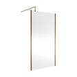 [BEWSSCOBZ11] Balterley Framed Wetroom Screen, 1100mm, Brushed Bronze - Cutout