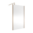 [BEWSSCOBZ12] Balterley Framed Wetroom Screen, 1200mm, Brushed Bronze - Cutout