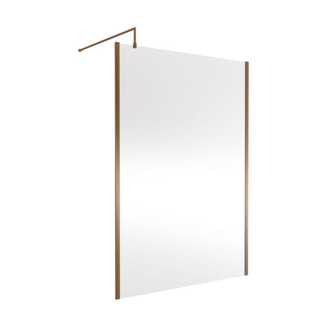 [BEWSSCOBZ14] Balterley Framed Wetroom Screen, 1400mm, Brushed Bronze - Cutout