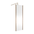[BEWSSCOBZ70] Balterley Framed Wetroom Screen, 700mm, Brushed Bronze - Cutout