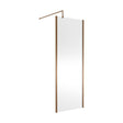 [BEWSSCOBZ76] Balterley Framed Wetroom Screen, 760mm, Brushed Bronze - Cutout