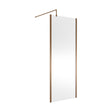 [BEWSSCOBZ80] Balterley Framed Wetroom Screen, 800mm, Brushed Bronze - Cutout