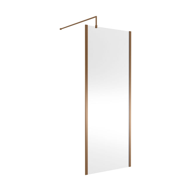 [BEWSSCOBZ80] Balterley Framed Wetroom Screen, 800mm, Brushed Bronze - Cutout
