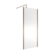 [BEWSSCOBZ90] Balterley Framed Wetroom Screen, 900mm, Brushed Bronze - Cutout