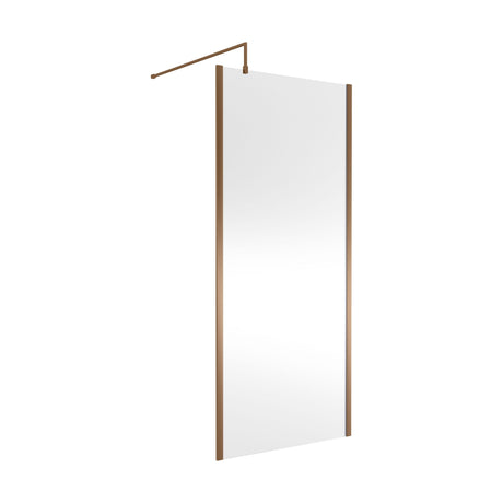 [BEWSSCOBZ90] Balterley Framed Wetroom Screen, 900mm, Brushed Bronze - Cutout