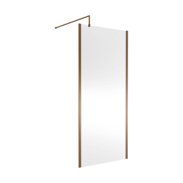 [BEWSSCOBZ90] Balterley Framed Wetroom Screen, 900mm, Brushed Bronze - Cutout