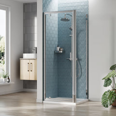 [BEZET037] Almington Pivot Shower Door, Side Panel and Shower Tray - Choice of Size and Finish - Lifestyle 1