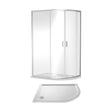 [BEZET064] Almington Offset Quadrant Shower Enclosure and Shower Tray - Choice of Size, Tray Orientation and Finish - Cutout