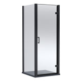 8mm Toughened Safety Glass Hinged Shower Door, Side Panel and Slimline Shower Tray - Choice of Size and Finish