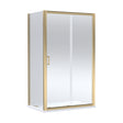 [BEZLU090] Balterley Sliding Shower Door with 6mm Glass, Side Panel & 1200x800mm Shower Tray, Brushed Brass/White - Cutout