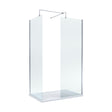 [BEZW001] Contemporary 8mm Glass Walk In Wetroom Screens and Shower Tray - Choice of Size and Finish - Cutout