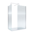 [BEZW021] Contemporary Fluted Glass Walk In Wetroom Screens and Shower Tray - Choice of Finish - Cutout