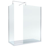 8mm Glass Walk In Wetroom Screens and Shower Tray - Choice of Size and Finish