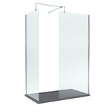 8mm Glass Walk In Wetroom Screens and Shower Tray - Choice of Size and Finish