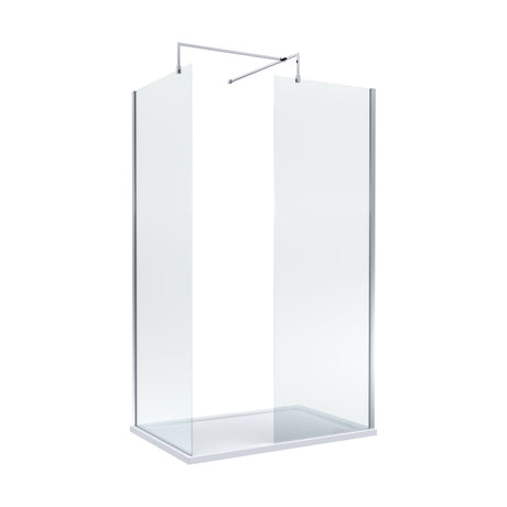 [BEZW185001] Balterley Walk-In Wetroom Bundle with Tray and Waste, 1200x700mm, Chrome - Cutout