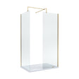 [BEZW185002BB] Balterley Walk-In Wetroom Bundle with Tray and Waste, 1200x800mm, Brushed Brass - Cutout