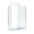 [BEZW185003BB] Balterley Walk-In Wetroom Bundle with Tray and Waste, 1400x700mm, Brushed Brass - Cutout