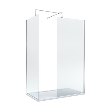 [BEZW185004] Balterley Walk-In Wetroom Bundle with Tray and Waste, 1400x800mm, Chrome - Cutout