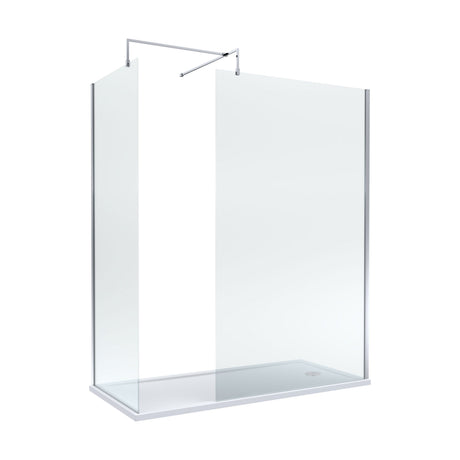 [BEZW185011] Balterley Walk-In Wetroom Bundle with Tray and Waste, 1700x700mm, Chrome - Cutout