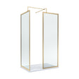 [BEZW185012BB] Balterley Framed Walk-In Wetroom Bundle with Tray and Waste, 1200x700mm, Brushed Brass - Cutout