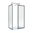 [BEZW185013MB] Balterley Framed Walk-In Wetroom Bundle with Tray and Waste, 1200x800mm, Matt Black - Cutout