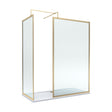 [BEZW185022BB] Balterley Framed Walk-In Wetroom Bundle with Tray and Waste, 1700x700mm, Brushed Brass - Cutout
