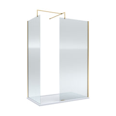 [BEZW185023BB] Fluted Walk-In Wetroom Bundle with Screens, Shower Tray and Waste, Choice of Size and Colour - Cutout