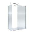 [BEZW185023MB] Balterley Fluted Walk-In Wetroom Bundle with Tray and Waste, 1400x800mm, Matt Black - Cutout
