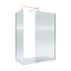 [BEZW185024BB] Fluted Walk-In Wetroom Bundle with Screens, Shower Tray and Waste, Choice of Size and Colour - Cutout