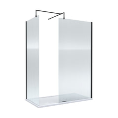 [BEZW185024MB] Fluted Walk-In Wetroom Bundle with Screens, Shower Tray and Waste, Choice of Size and Colour - Cutout