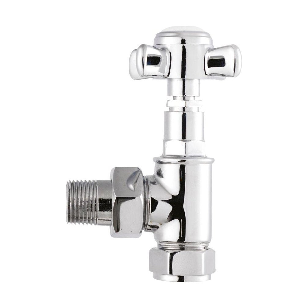 [BF-HTRVT] Balterley Heating Crosshead Angled Radiator Valve Pack (Pairs) - Chrome - Cutout