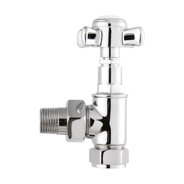 [BF-HTRVT] Balterley Heating Crosshead Angled Radiator Valve Pack (Pairs) - Chrome - Cutout
