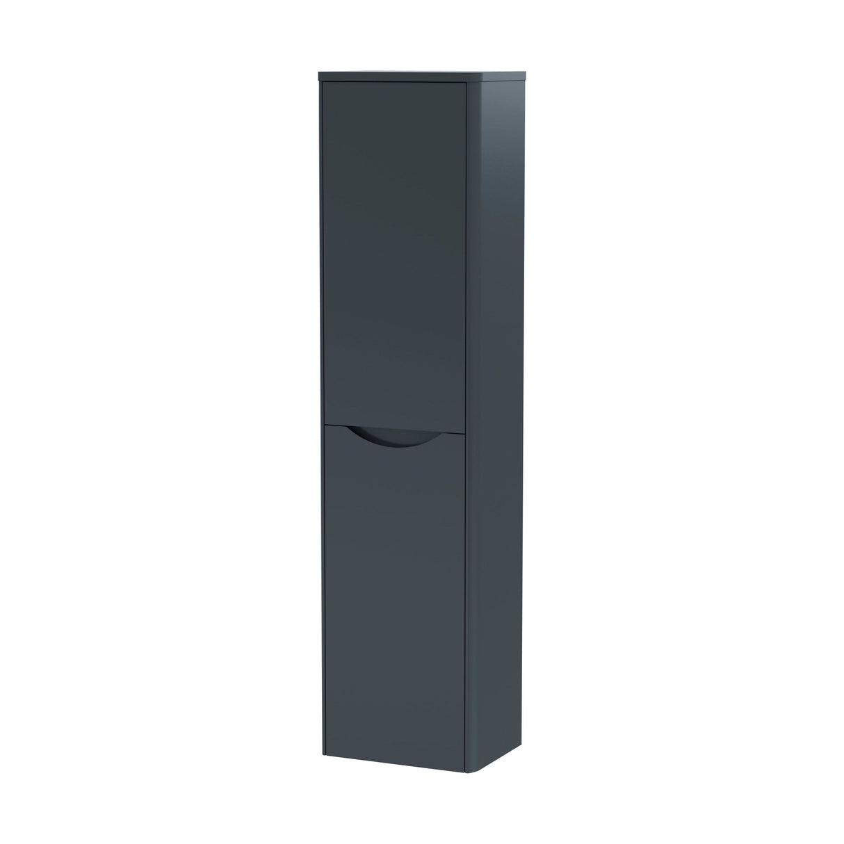 [BFAC1462] Balterley Arch Bathroom Wall Hung 2 Door Tall Unit, Dark Grey, 356mm - Cutout